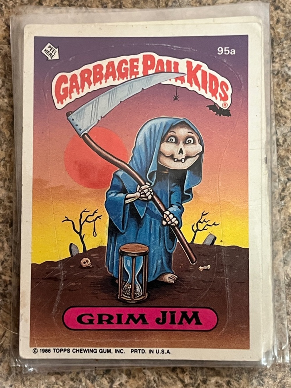 Grim Jim Trading Card - Blue Cloak VERY RARE VINTAGE